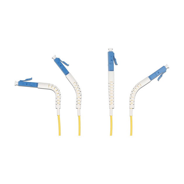 DeLOCK Cable de fibra óptica LC Duplex a LC Duplex monomodo OS2 angulado 0,5 m