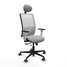 PIQUERAS Y CRESPO Silla de oficina Zulema Gris claro y Blanco