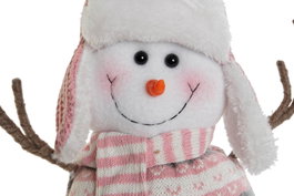 DKD Home Decor Figura de Muñeco de Nieve de Poliéster Surtido de 2 Unidades