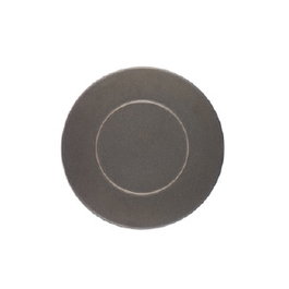 MESA Plato Llano Unico Antracite de Gres Porcelánico, Diámetro 17 cm (Set de 6)