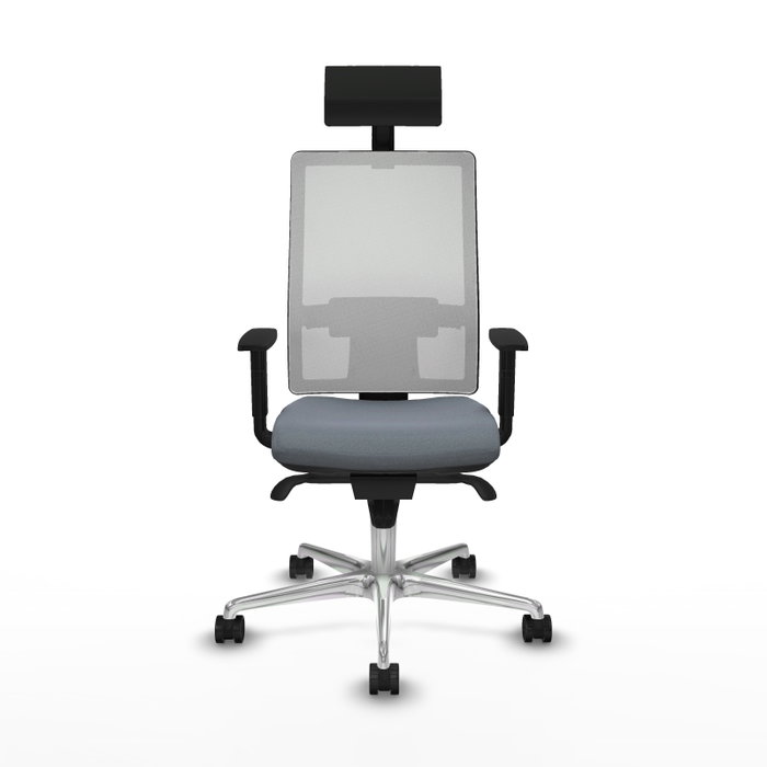 PIQUERAS Y CRESPO Silla de oficina Horna Gris y Blanco con mecanismo Sincro PIQUERAS Y CRESPO Silla de oficina Horna Gris y Blanco con mecanismo Sincro