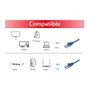 Equip Cable de red Cat6a U/UTP 2xRJ45 0.15m Azul