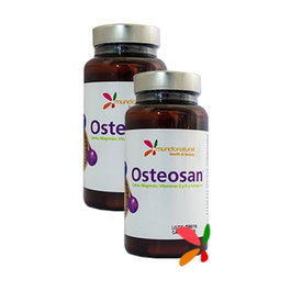 Mundo Natural Osteosan 60 cápsulas - Complemento alimenticio con calcio, magnesio y vitaminas D y K para huesos