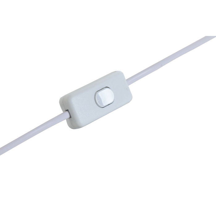 DKD Home Decor Lámpara de Sobremesa de Porcelana y Algodón Blanco con Hojas