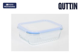 Inde Fiambrera Rectangular Hermética "Textury" 17.5 cm x 13.5 cm 600 cc (6 Unidades)