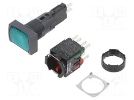 SCHNEIDER ELECTRIC Interruptor de presión Harmony XB6 16mm Verde LED