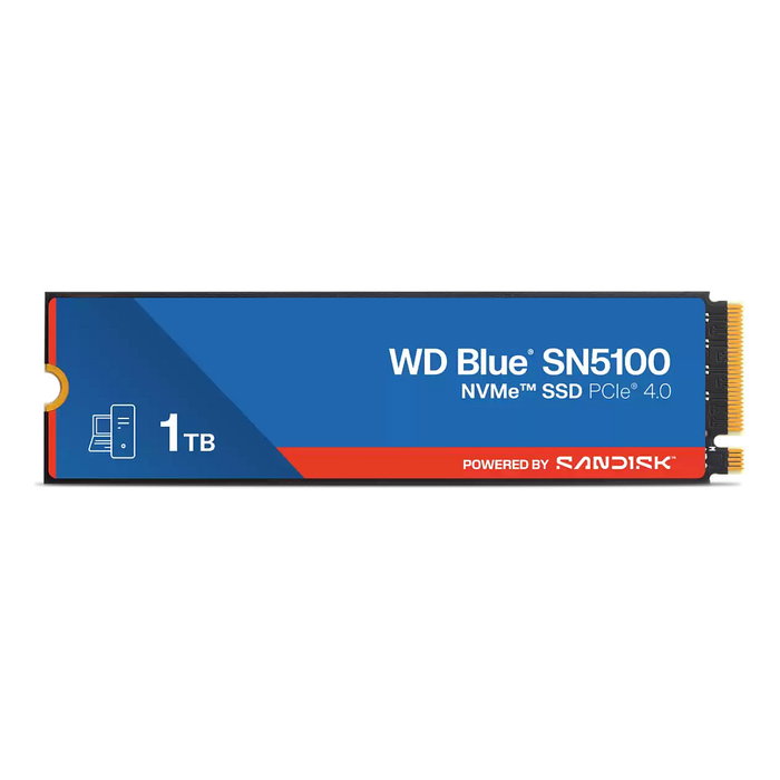 Western Digital WD Blue SN5100 SSD 1TB M.2 NVMe PCIe 4.0 x4 7100 MB/s Lectura, 6700 MB/s Escritura, QLC 3D NAND - WD Blue SN5100 1TB Western Digital WD Blue SN5100 SSD 1TB M.2 NVMe PCIe 4.0 x4 7100 MB/s Lectura, 6700 MB/s Escritura, QLC 3D NAND - WD Blue SN5100 1TB