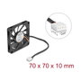DeLOCK Ventilador Axial 12 V DC 70 x 70 x 10 mm Negro