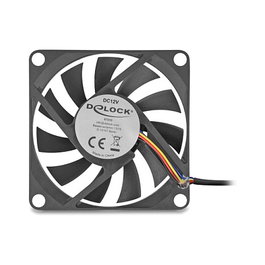 DeLOCK Ventilador Axial 12 V DC 70 x 70 x 10 mm Negro