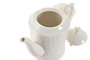 DKD Home Decor Pengjia flower 2025 Set de 6 Tazas de Porcelana y Bambú Blanco Natural Relieve 19 x 19 x 33 cm