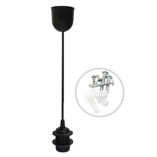 GSC Evolution Lámpara colgante Cuval E27 1M Negro GSC Evolution Lámpara colgante Cuval E27 1M Negro
