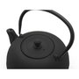 Bredemeijer Set de té Sichuan de hierro fundido con 2 tazas de porcelana, 1L, Negro