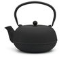 Bredemeijer Set de té Sichuan de hierro fundido con 2 tazas de porcelana, 1L, Negro