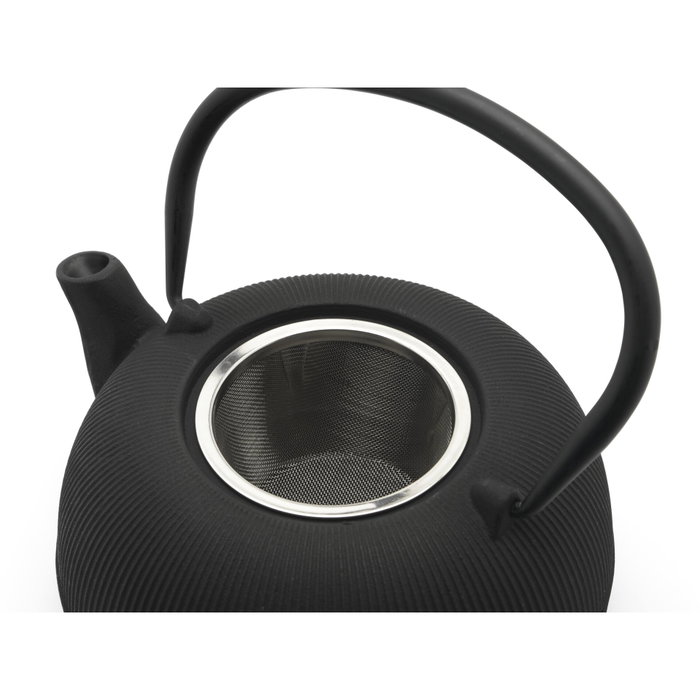 Bredemeijer Set de té Sichuan de hierro fundido con 2 tazas de porcelana, 1L, Negro Bredemeijer Set de té Sichuan de hierro fundido con 2 tazas de porcelana, 1L, Negro