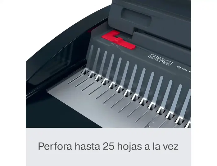 Gbc Combbind CB25E Encuadernadora Eléctrica de Canutillo, Perfora 25 Hojas, Encuaderna 390 Hojas