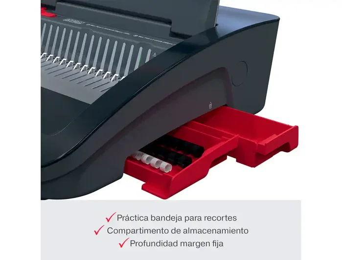 Gbc Combbind CB25E Encuadernadora Eléctrica de Canutillo, Perfora 25 Hojas, Encuaderna 390 Hojas