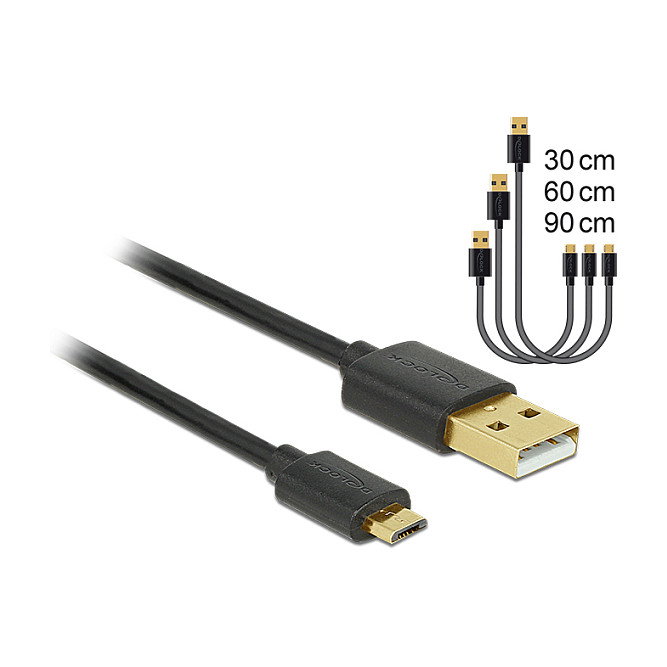 DeLOCK Conjunto de cables USB 83680 - Negro