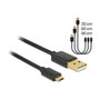 DeLOCK Conjunto de cables USB 83680 - Negro