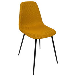Home Deco Factory Silla Atom Mostaza Madera Contrachapada Hierro Poliéster PU Contemporain