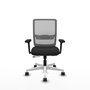 PIQUERAS Y CRESPO Silla de oficina Haches con mecanismo Sincro/Traslack, Negro/Gris