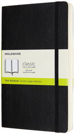 Moleskine QP618EXP Libreta Clásica Mayor Grosor Negra L (13x21cm) Lisa Tapa Blanda