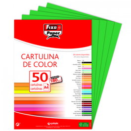 FIXO Paquete de 50 cartulinas A4 180g verde navidad
