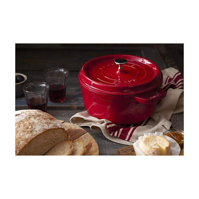 Staub Cocotte Redonda de Hierro Fundido 24 cm Rojo Cereza