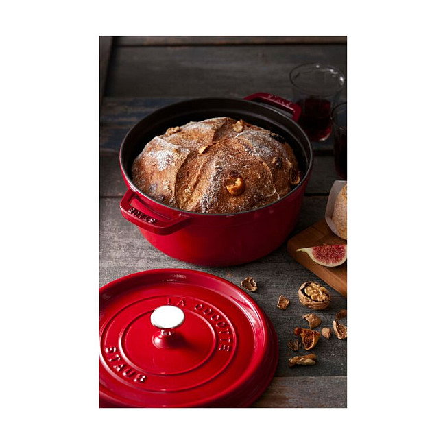 Staub Cocotte Redonda de Hierro Fundido 24 cm Rojo Cereza