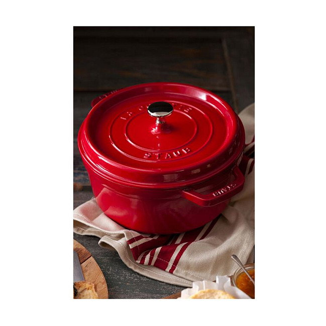 Staub Cocotte Redonda de Hierro Fundido 24 cm Rojo Cereza