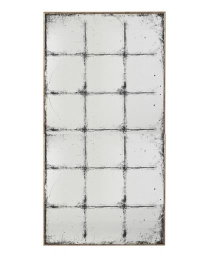 DKD Home Decor Espejo Ventana Desgastado Plateado