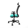 PIQUERAS Y CRESPO Silla de oficina Haches Sincro/Traslack Turquesa y Negro