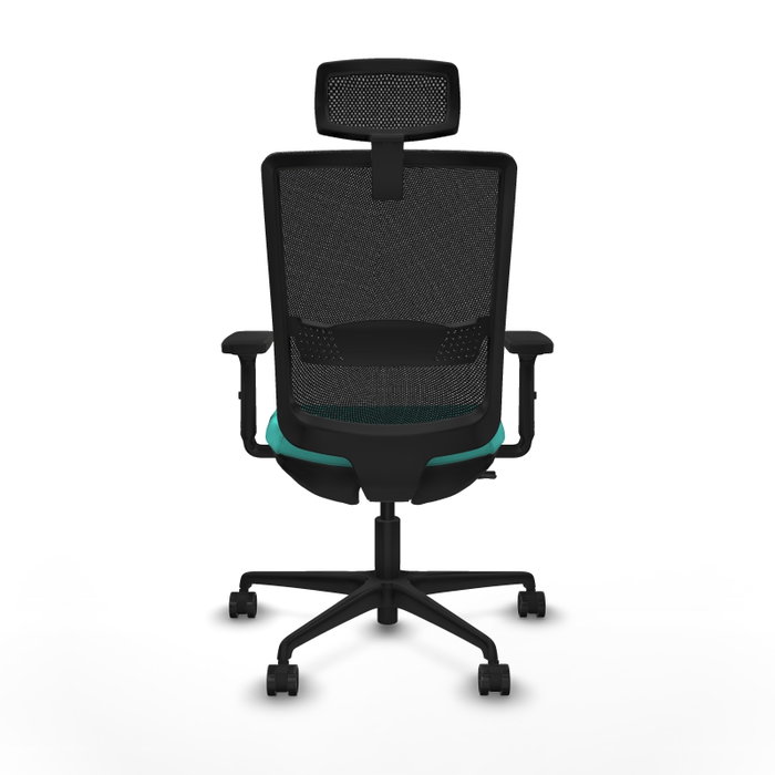 PIQUERAS Y CRESPO Silla de oficina Haches Sincro/Traslack Turquesa y Negro