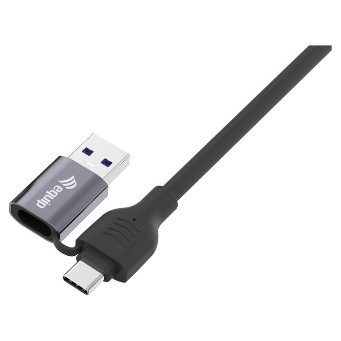 EQUIP Adaptador USB-C y USB-A a RJ45 Gigabit 2m Negro