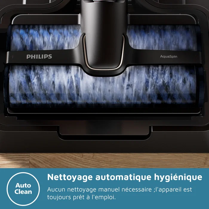 Philips Aspiradora Inalámbrica AquaTrio XW9463/11 - Cepillos AquaSpin de alta velocidad - Sistema de autolimpieza