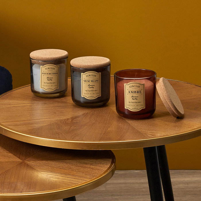 Home Deco Factory Vela Perfumada Apothicaire en Vaso de Vidrio con Tapón de Corcho 270g 35h Home Deco Factory Vela Perfumada Apothicaire en Vaso de Vidrio con Tapón de Corcho 270g 35h
