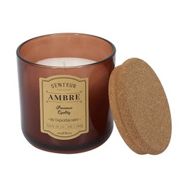 Home Deco Factory Vela Perfumada Apothicaire en Vaso de Vidrio con Tapón de Corcho 270g 35h