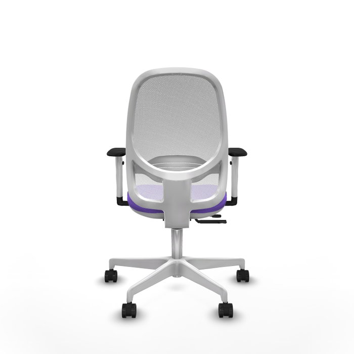 PIQUERAS Y CRESPO Silla de oficina Cilanco con mecanismo Sincro/Traslack, Lila y Blanco
