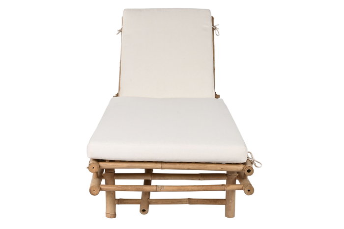 DKD Home Decor Tumbona de Jardín y Terraza con Cojín Desenfundable, Bambú y Algodón, Color Marrón Crudo, 211 x 75 x 36 cm DKD Home Decor Tumbona de Jardín y Terraza con Cojín Desenfundable, Bambú y Algodón, Color Marrón Crudo, 211 x 75 x 36 cm
