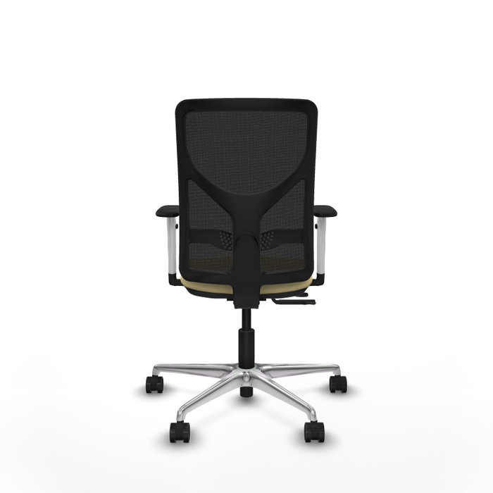 PIQUERAS Y CRESPO Silla de oficina Motilla con mecanismo Sincro/Traslack, Crema y Negro