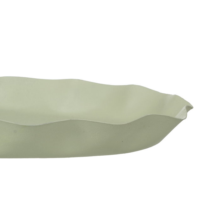 Bandeja Hojas Verde Metal 40 X 24 X 7 cm