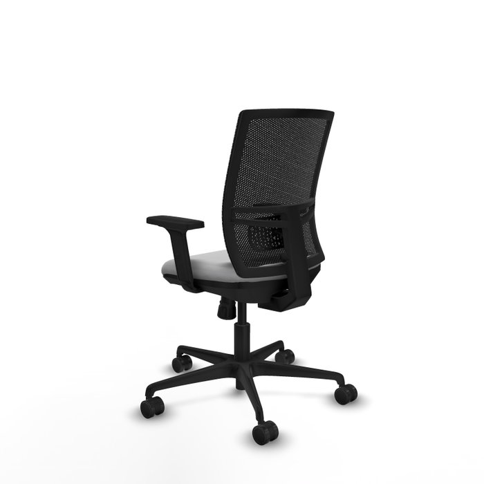 PIQUERAS Y CRESPO Silla de oficina Yunquera con mecanismo Sincro, Gris claro y Negro