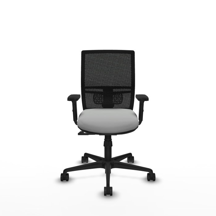 PIQUERAS Y CRESPO Silla de oficina Yunquera con mecanismo Sincro, Gris claro y Negro