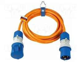 AS SCHWABE Prolongador de alimentación H07BQ-F 3G2,5mm2 5m naranja