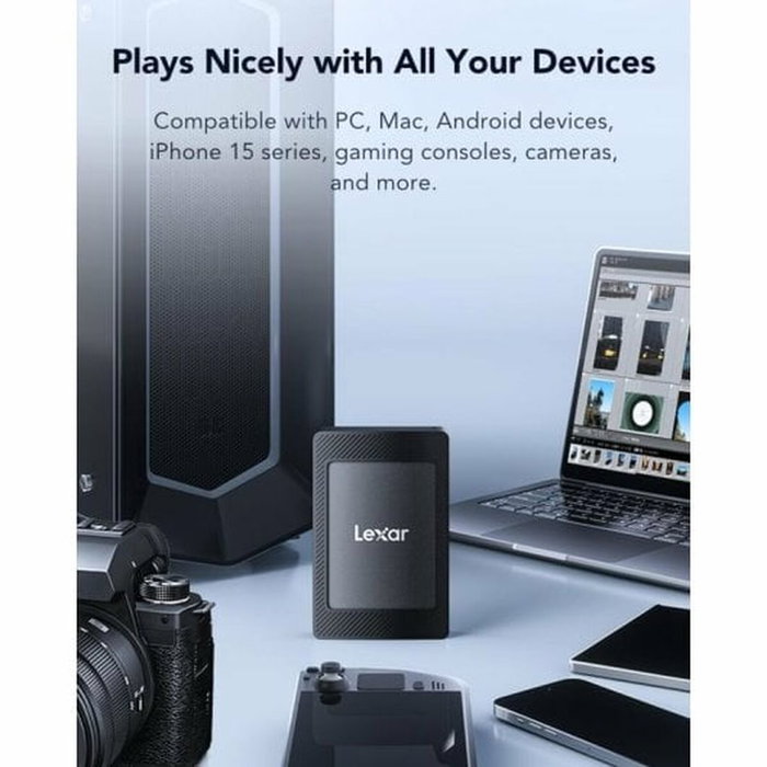 Disco Duro Externo Lexar LSL500M001T-RNBNG Negro 1 TB