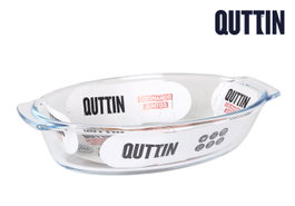 Quttin Fuente Vidrio Oval 23.8 x 13 cm 725 cc (6 Unidades)