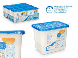 Arte Regal Absorbe Humedad Rectangular Plástico Azul Transparente 14.5 x 12 x 10.5 cm (Set de 18)