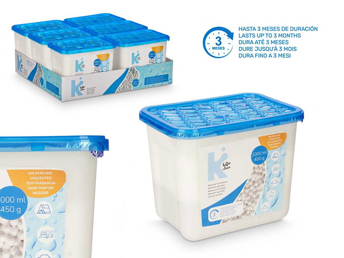 Arte Regal Absorbe Humedad Rectangular Plástico Azul Transparente 14.5 x 12 x 10.5 cm (Set de 18) Arte Regal Absorbe Humedad Rectangular Plástico Azul Transparente 14.5 x 12 x 10.5 cm (Set de 18)