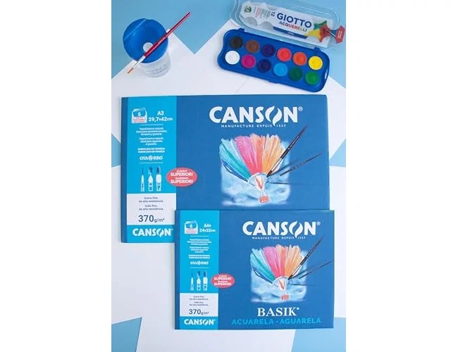 Canson Minipack Basik Papel para Acuarela y Témpera A3 370g 6 Hojas Canson Minipack Basik Papel para Acuarela y Témpera A3 370g 6 Hojas
