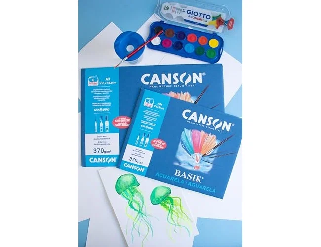 Canson Minipack Basik Papel para Acuarela y Témpera A3 370g 6 Hojas Canson Minipack Basik Papel para Acuarela y Témpera A3 370g 6 Hojas