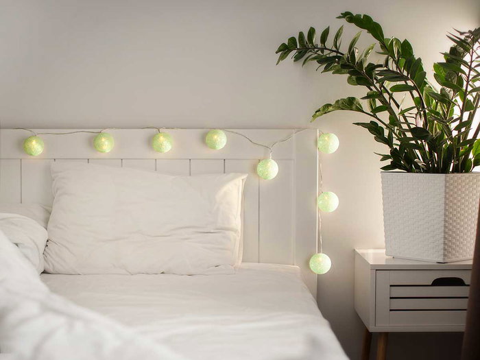 GIFTDECOR Tira LED 10 Bolas Menta Exterior 31x20x6.5 cm (Set de 12)
